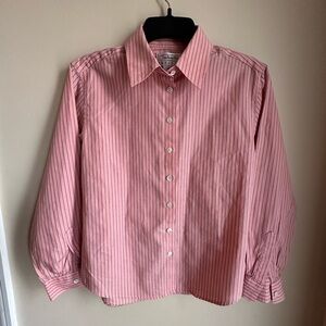 Talbots Pink Striped Button-Up Shirt